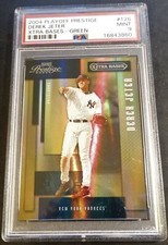 2004 DEREK JETER PLAYOFF PRESTIGE XTRA BASES GREEN REFRACTOR #126 PSA 9 POP 4