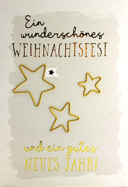 Sheepworld Weihnachtskarte Handarbeit Karte GrußKarte Weihnachten Text Sterne-image
