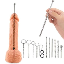 20 Types Stainless Steel Penis Plug Dilator Sounding Dilator Stretcher Rod US