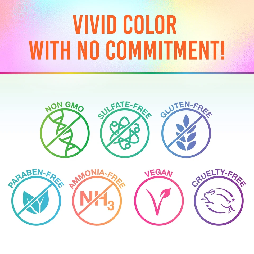 Spray de color de cabello temporal Punky Vibrant Tiger Orange 3,5 onzas Foto 4 de 4