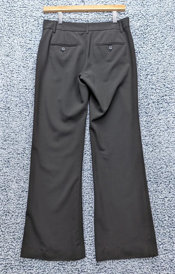 Calça social Express Editor bootcut tamanho 2 trabalho escritório carreira elástica Y2K preta - Imagem 2 de 4