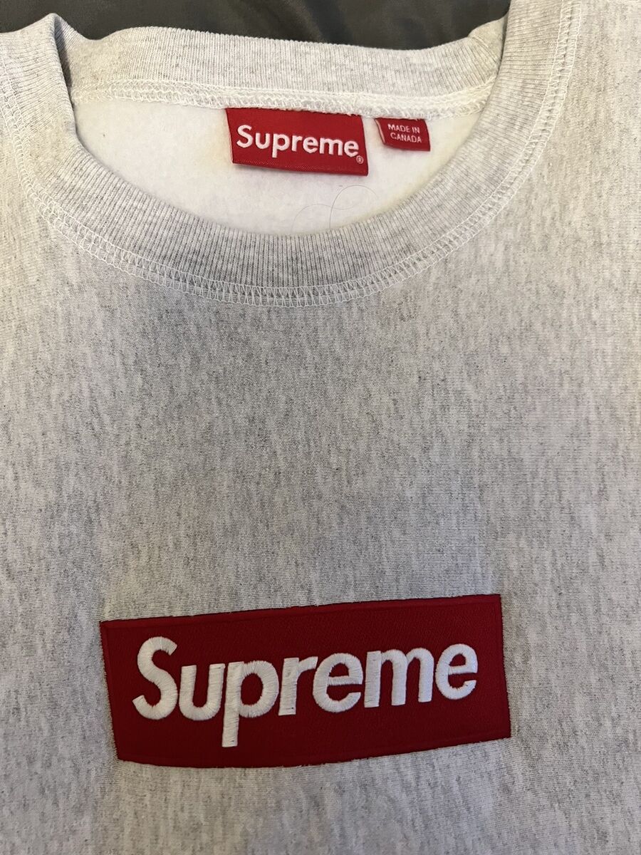 Supreme Box Logo Crewneck Grey L