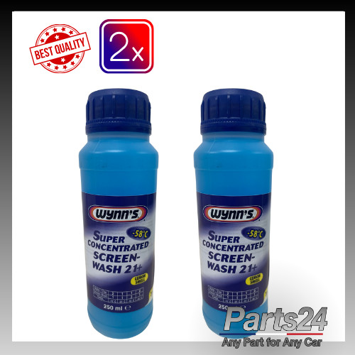 2x Wynns Super Concentrated Screen-wash -58°C 21 + 250ml 100% Pure Formula 45101