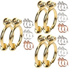 24 pcs Round Clip on Earring Backs Clip on Earring Converter Components