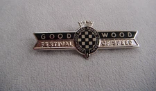 GOODWOOD FESTIVAL OF SPEED ROAD RACING COMPANY ENAMEL PIN BADGE BY LEWIS