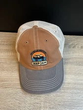 Myrtle Beach Jeep Jam Brown And White Adjustable Baseball Cap