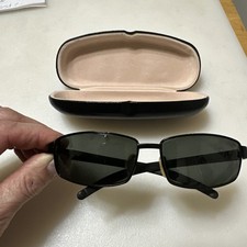 Vintage Bolle Black Polarized Sunglasses, Metal Frame With Unbranded Case