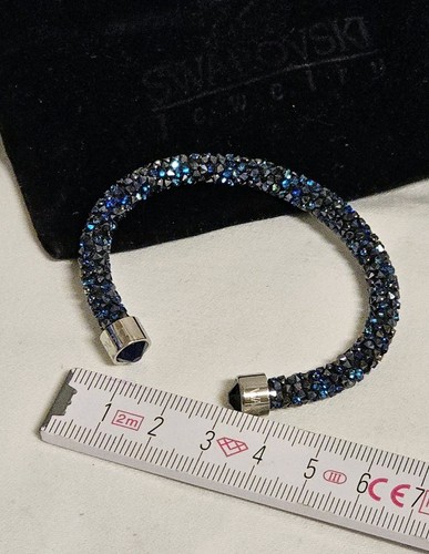 Swarovski Crystal Armspanger Sternenstaub Dunkelblau facettiert Bracelet - Bild 2 von 14