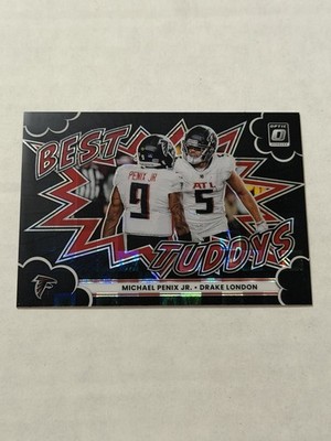 2025 Donruss Optic Michael Penix Jr Drake London 84/149 Best Tuddy Black Pandora