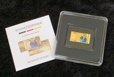 Lingotto oro 999 1/1000 oz "Banconota 20 euro" 3000 franchi Repubblica Ciad