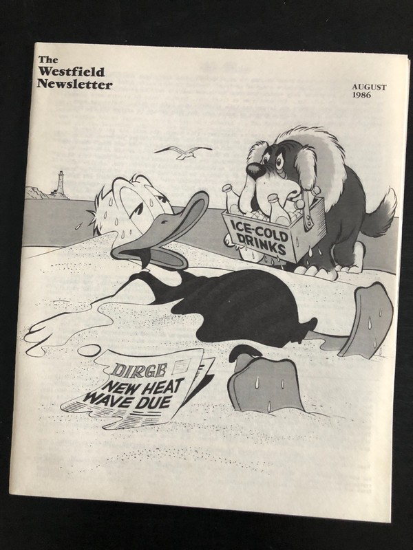 Catalog/Fanzine THE WESTFIELD NEWSLETTER - August 1986 - Donald Duck cover