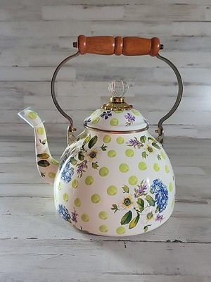 MacKenzie-Childs Wildflowers Green Tea Kettle 3 Qt | eBay
