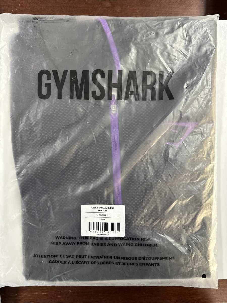 Size Large - Gymshark Onyx 5.0 Seamless Hoodie Black / Athletic