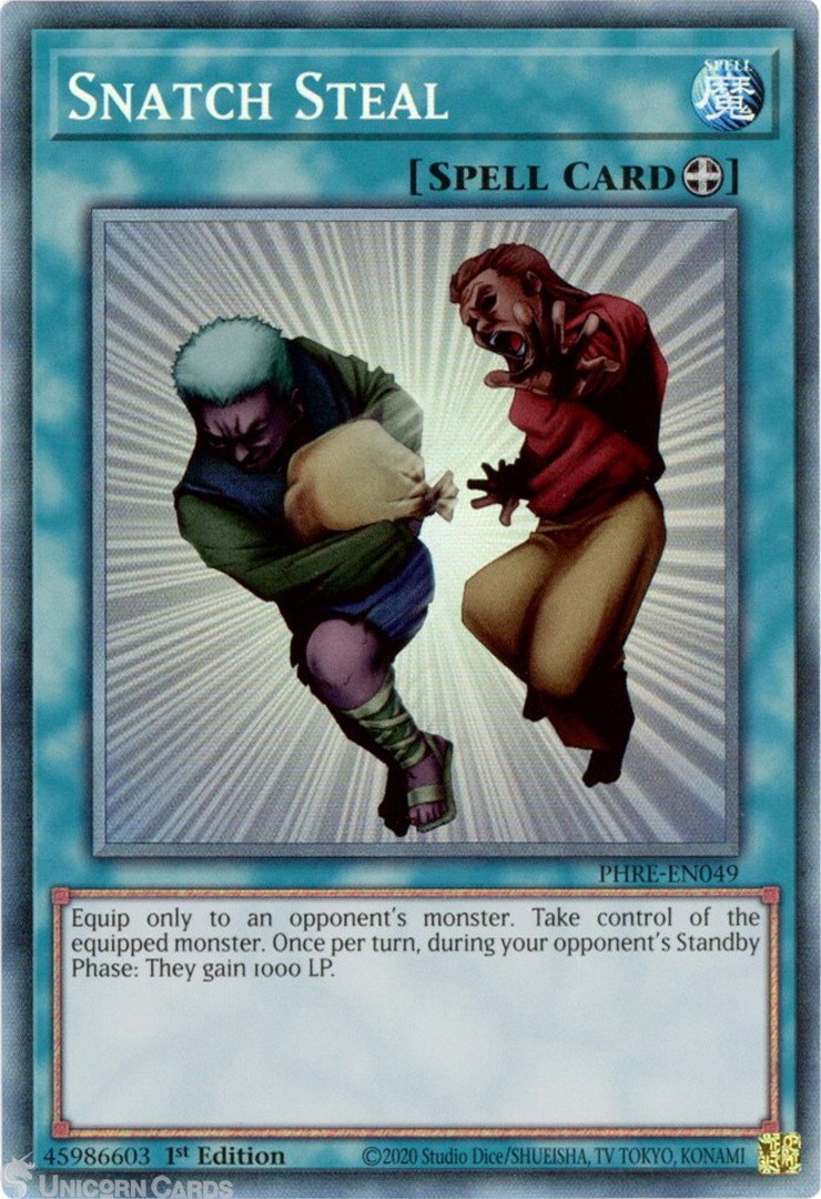 PHRE-EN049 Snatch Steal : Collector's Rare 1st Edition Mint YuGiOh Card
