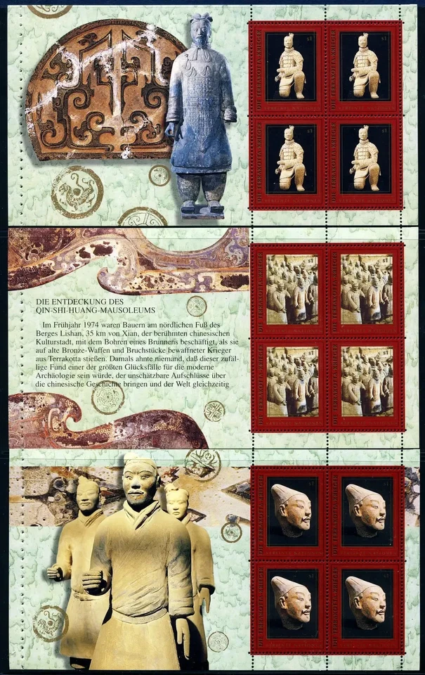 UN Geneva 1997 ☀ China Terracotta Warriors booklet ☀ MNH ** - Image 3 of 3
