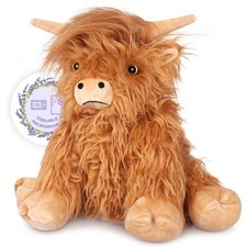 Heatable  Coolable Highland Cow Stuffed Animals Plushie, Microwavable Heatin...
