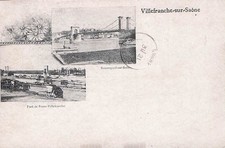 Carte postale ancienne VILLEFRANCHE-SUR-SAONE RHÔNE timbrée 5 cts vert 1900