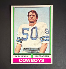 Topps 1974 Topps D.D. Lewis Rookie Base Set #303 Dallas Cowboys Football Card. rookie card picture