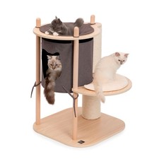 Catit Vesper Treehouse Scratch Climb Hide Small Wooden Feline Furniture Stand