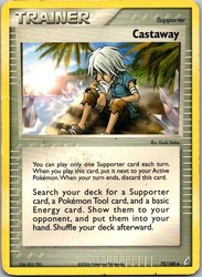 Castaway 72/100 EX Crystal Guardians Uncommon Trainer