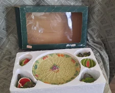 1995 Wongs International Imports Miniature Tea Set- Summertime-Watermelon Picnic