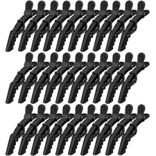 Alligator Hair Clips 30 Pack Styling Sectioning Crocodile Barber Black Salon