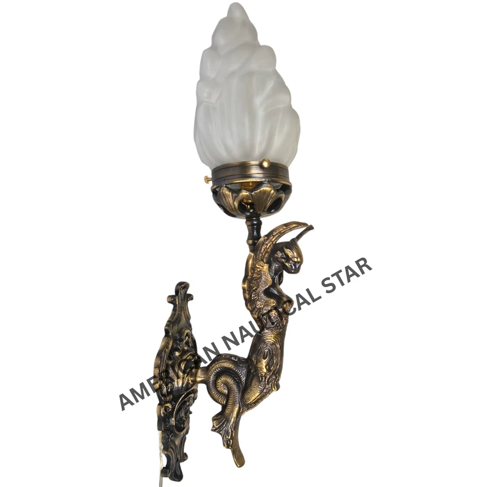 Apliques de pared antiguos vintage Art Deco de latón - Lámpara nueva lámpara lámpara de luz Foto 3 de 4