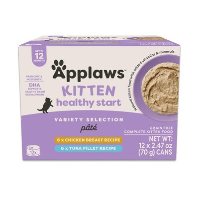 Applaws Kitten Healthy Start Variety Paté Wet Food, 12-Pack 2.47 oz Cans