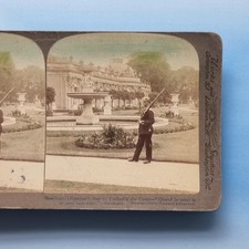 Potsdam Stereoview um 1905 Echtfoto Deutschland ohne Souci Soldat Uniform