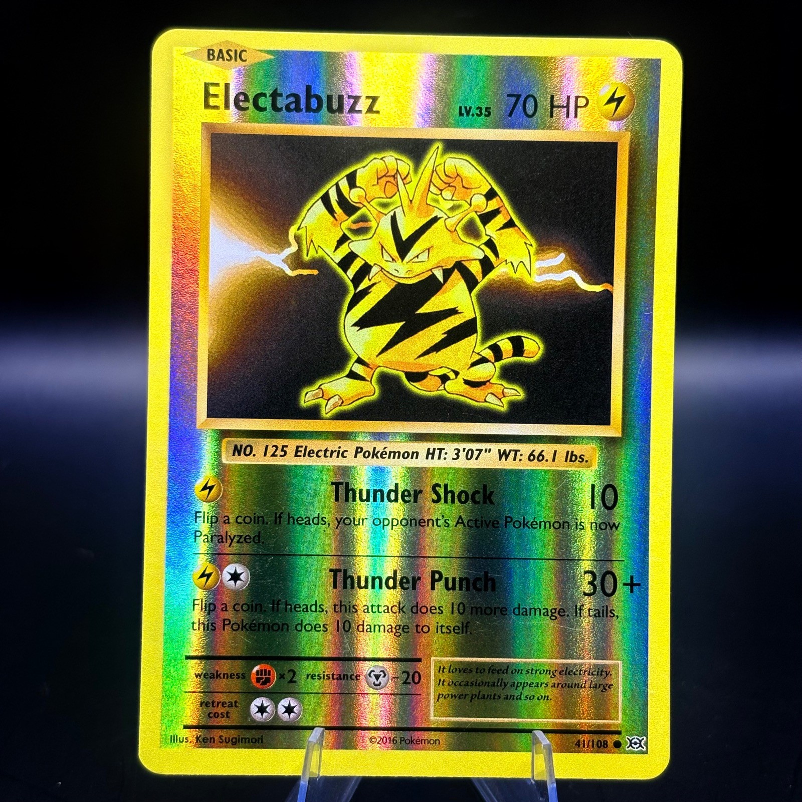POKEMON ELECTABUZZ 41/108 REVERSE HOLO EVOLUTIONS NEAR MINT