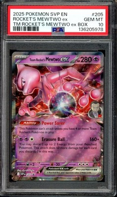 PSA 10 Team Rocket's Mewtwo EX Holo SVP 205 Black Star Promo