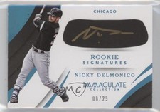 2018 Immaculate Rookie Carbon Signatures Blue 8/25 Nick Delmonico Nicky Auto 0c2