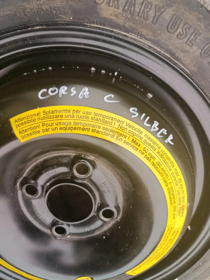 Notrad VW Golf 3 Polo 6N Lupo 3,5x14 ET42 4x100 6N0601025G 105/70 R14 - Bild 2 von 4