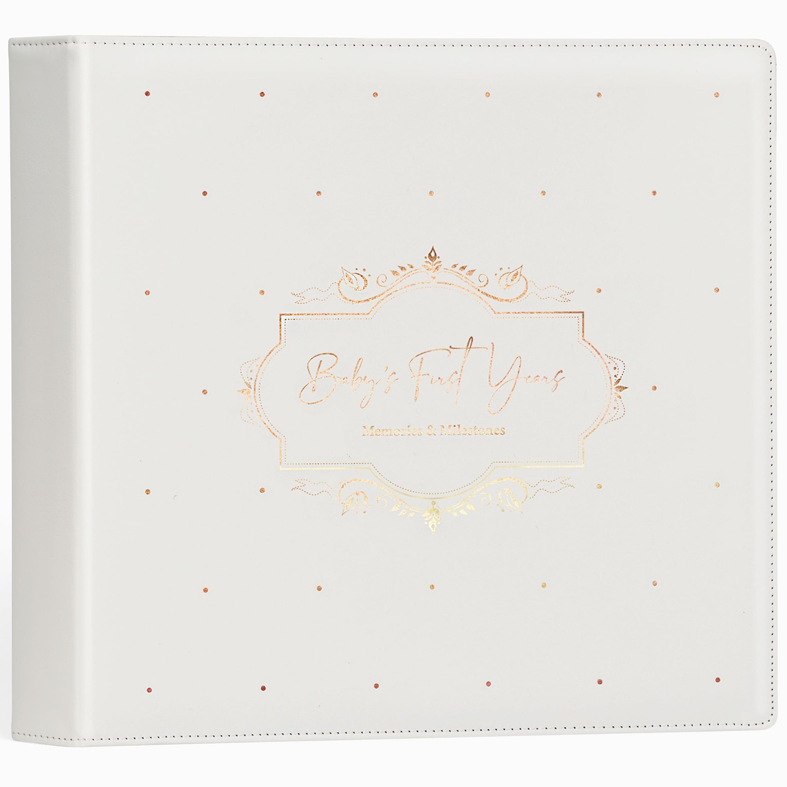 Timeless Leather-Bound Baby Memory Book for Boys and Girls to Capture Milestones