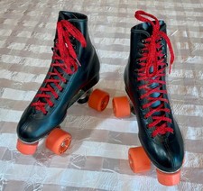Size 7 Vintage Roller Derby Roller Skates Stock 382 Black Urethane Wheels