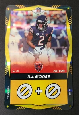 2024 UNO Elite Core D.J. Moore #122 Yellow Foil NM Free Shipping