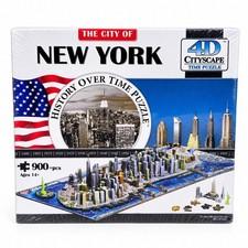 New York City 4D Skyline Time Puzzle 900 Pcs History Over Time Sealed