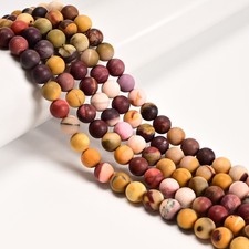 2.0mm Hole Mookaite Jasper Matte Round Beads 6mm 8mm 10mm 15.5" Strand