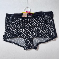 Maidenform Everyday Luxe Boyshort Panties 3 Pack Black Dotted Mid Rise DM3TBS M