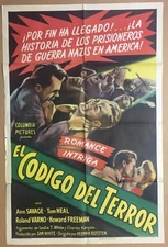 Tom Neal Ann Savage camp w/Nazi prisoners USA Unwritten Code movie poster 2994