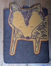 Universal Brown & Orange fox felt Sleeve Case Cover for tablet / iPad paperchase