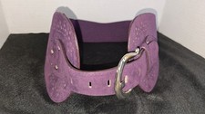 Vintage Y2k Wet Seal Wide Purple Suede Belt