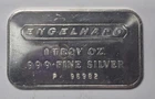 Vintage 1 Oz .999 Fine Silver Engelhard Frosted Back Bar Stack Vintage Silver!!