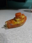 Boyd Vaseline Orange Swirl Slag Glass Teddy Tugboat Boat Glows!!! — photo 7
