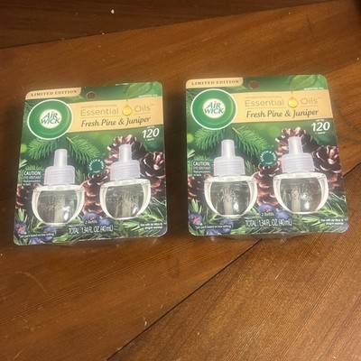 2 Airwick 2.69 fl. oz. Essential 2 pack Oil Refills, Pine & Juniper - 4 Total