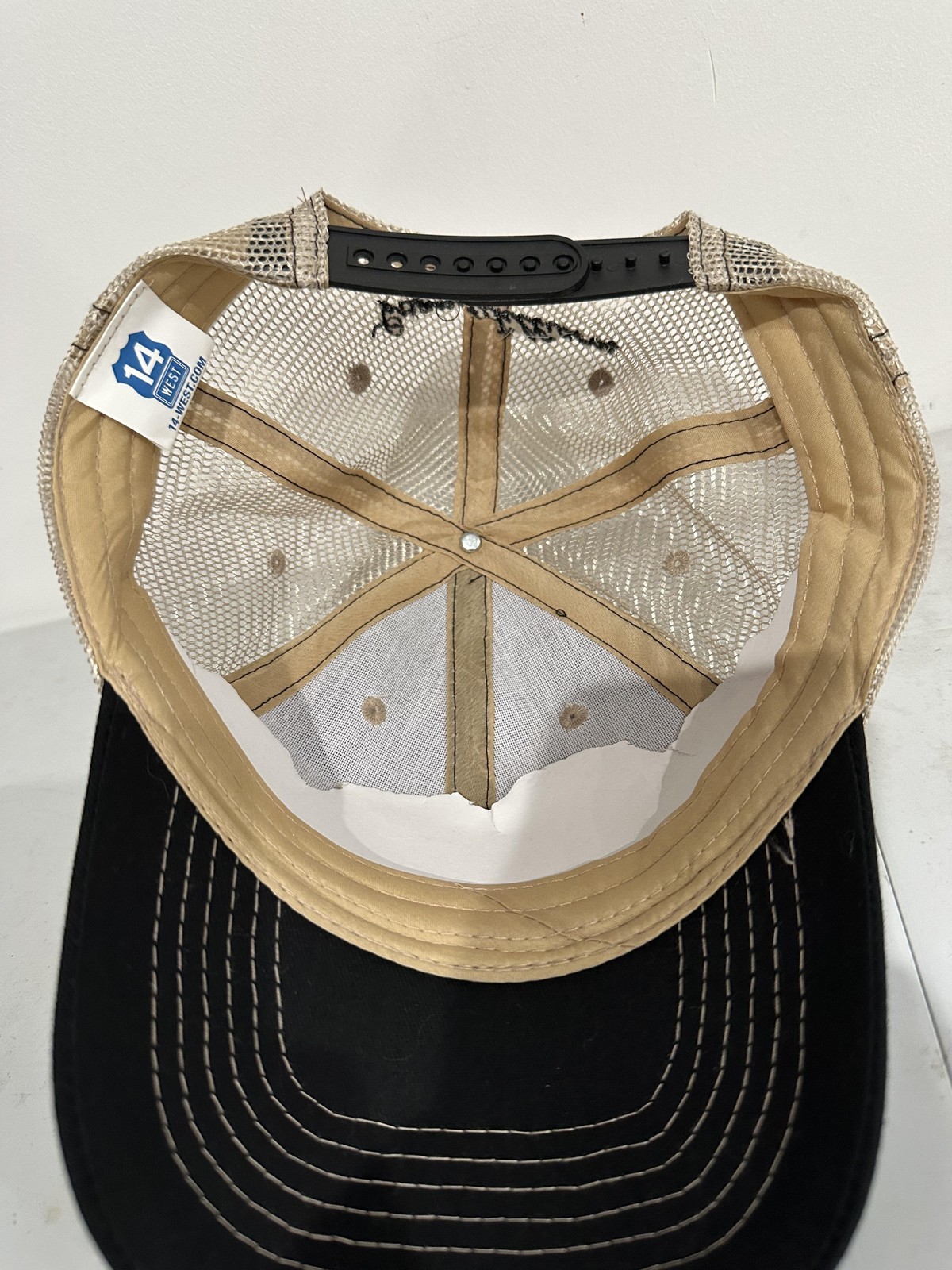 Evan Williams Bourbon Hat Cap Snap Back Black Tan… - image 5