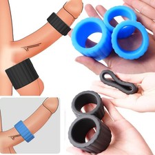 Silicone Penis Ball Scrotum Stretcher Ring 3-Sizes Lasting Enhancer For Male