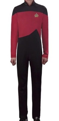 Cosermart Star Trek TNG The Next Generation Jumpsuit Uniform RED - 2XL