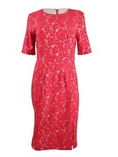 Taylor Women's Lace Sheath Dress (2, Red) 755179526621