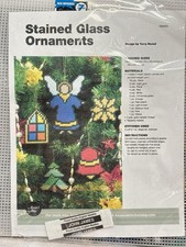 Stained Glass Ornaments - Annie's Attic Plastic Canvas Kit Quick  Easy NEW
